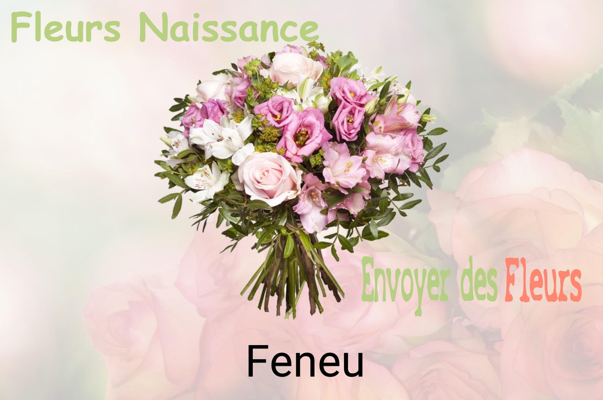 Bouquet de fleurs de naissance livré à Feneu
